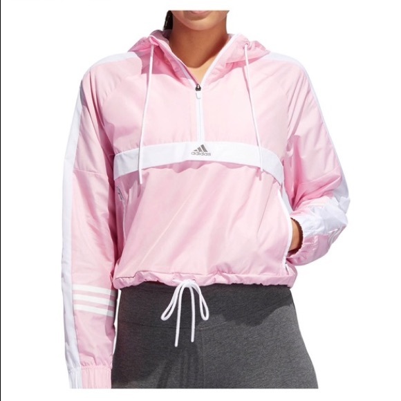 adidas crop windbreaker